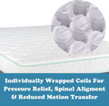 Twin Xl Size 9 Inch Excellence Medium Tight Top Hybrid Aloe Vera Foam Encased Pocket Coil Mattress White Green Foam Spring Twin Xl