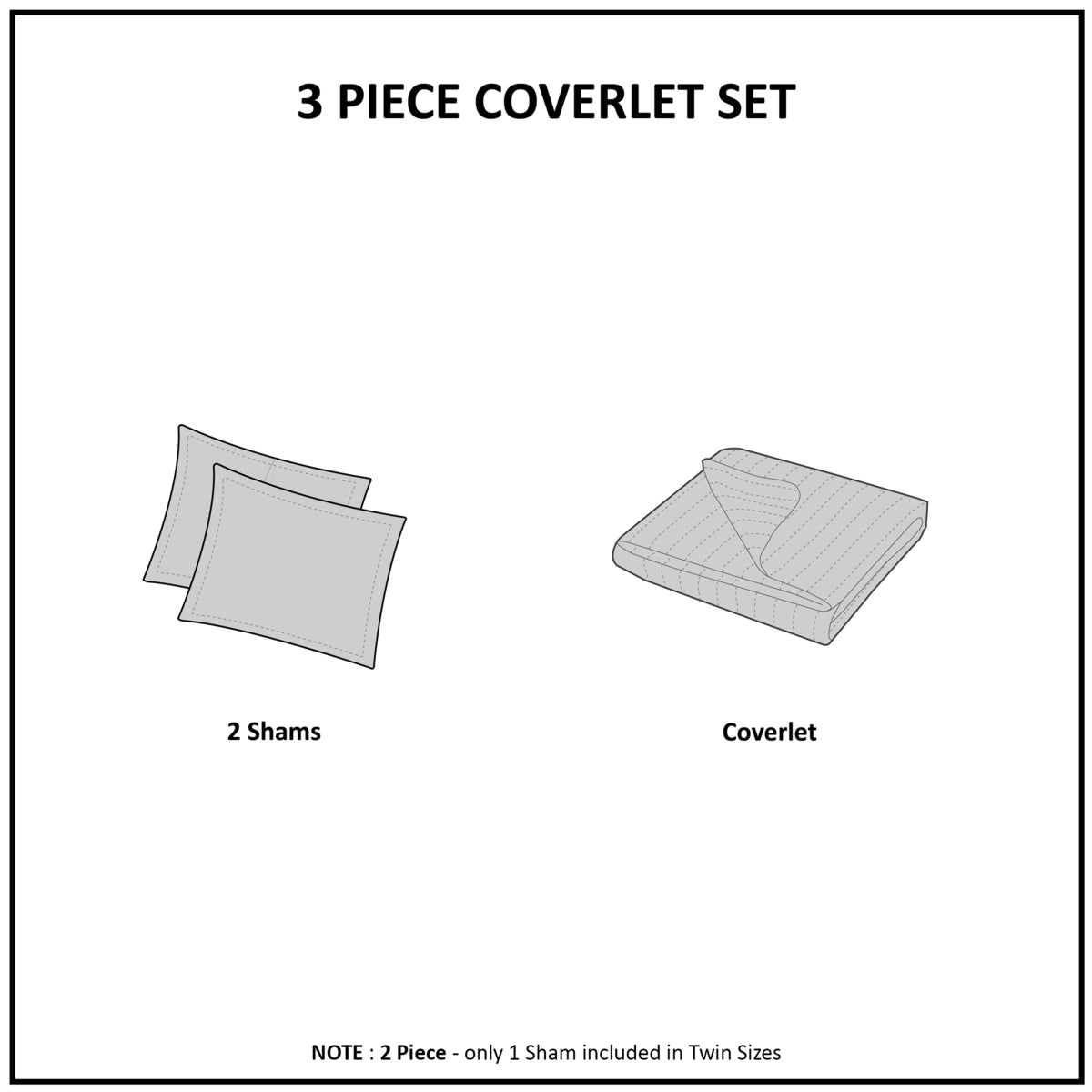 2 Piece Quilt Set Black Twin Twin Xl Twin Black Microfiber