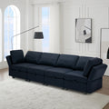 Fabric Modern Modular Sofa Couch With Storage Seats Modular Sectional Sofa 4 Seater Modular Couch For Living Room Blue Blue Polyester 4 Seat