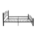 King Size Metal Bed Frame, Under Bed Storage Space, No Box Spring Needed, Durable Use, Black King Black Iron