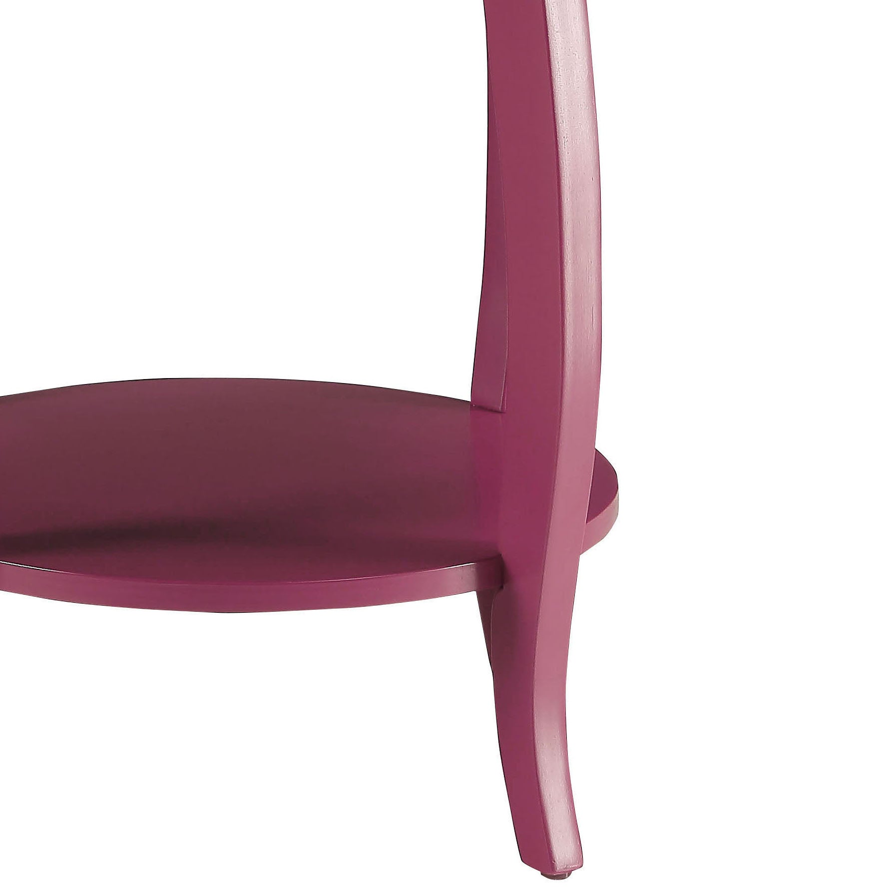 Purple Accent Table With Bottom Shelf Purple Primary Living Space Shelves Round Solid Wood Mdf
