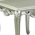 Champagne End Table With Metal Leg Champagne Primary Living Space Traditional Rubberwood Square Wood