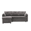 United We Win Furniture, Modular L Shaped Sofa, Modular Long Sofa With Reversible Chaise Lounge, Sofa Bed, Sleeper Sofa, Modular Sofa Combination With Storage Seats. Dark Gray Chenille 3 Seat