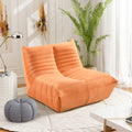 Fireside Chair, Large Bean Bag Chair For Adults, Lazy Floor Sofa For Home, Playing Bean Bag Chair, One Piece High Resillence Sponge, Flannelette Fabric, Orange Orange Soft Foam Flannelette,Foam
