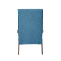 Accent Chair Blue Fabric