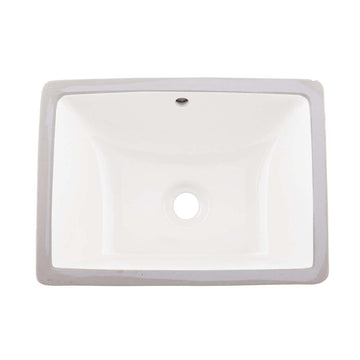 Dax Ceramic Square Single Bowl Undermount Bathroom Basin White Ceramic
