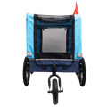 Outdoor Heavy Duty Foldable Utility Pet Stroller Dog Carriers Bicycle Trailer Blue Fabric Steel