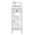 White 3 Shelf Side Table With Usb Charging Dock White White Primary Living Space Drawers Rectangular Wood