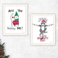 2 Piece Vignette Are You Kidding Me White Framed Wall Art For Living Room, Bedroom Wall Art Print For Home Decor By Deb Strain Multi Wood Paper