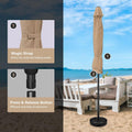 9Ft Outdoor Patio Umbrella Table Market Umbrella With Push Button Tilt And Crank, 8 Sturdy Ribs, Uv Protection Waterproof For Garden, Lawn, Deck, Backyard, Pool,Tan Tan Polyester
