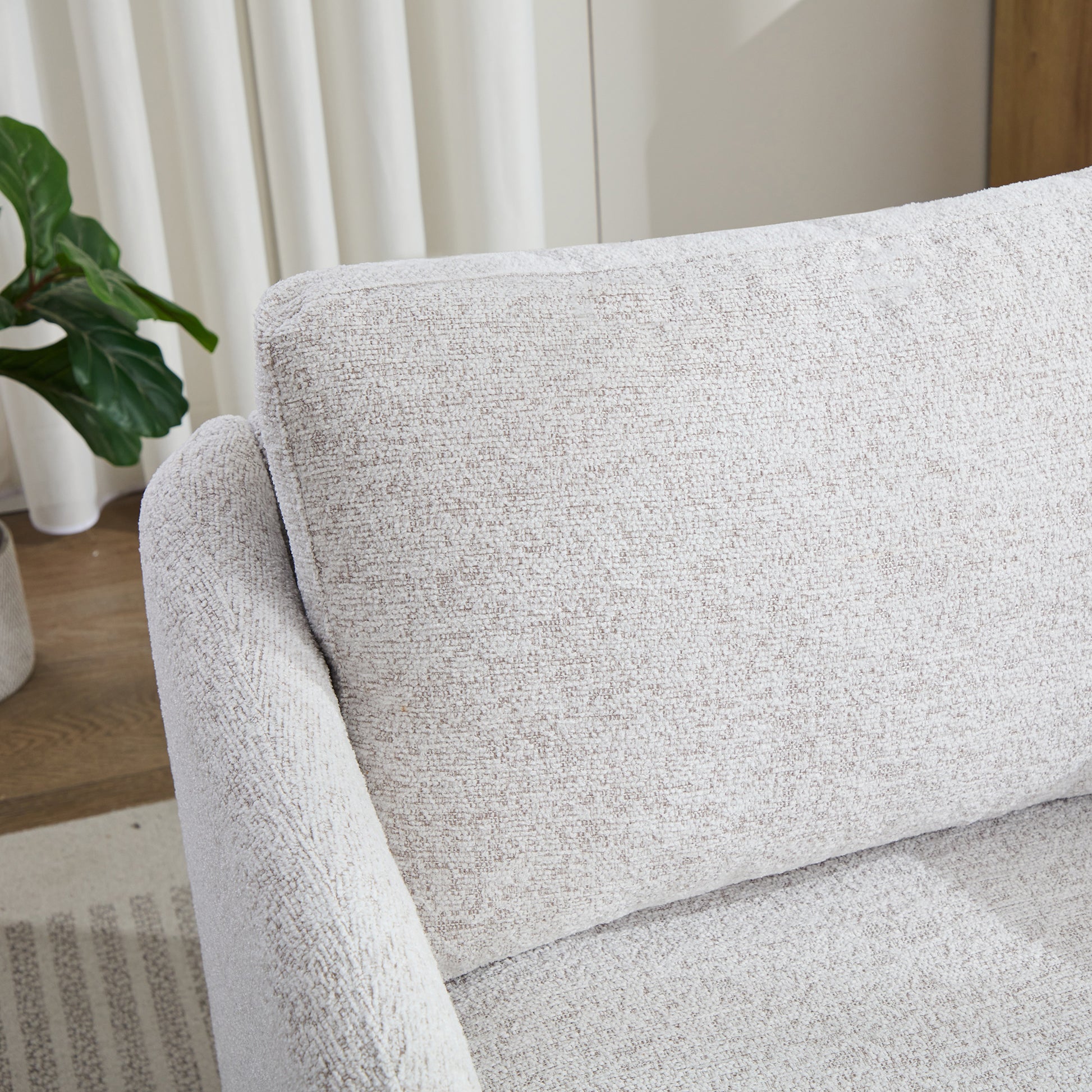 31.5"W Swivel Accent Chair And Comfy Round Accent Single Sofa Chair, 360 Degree Club Chair, Lounge Armchair For Living Room,Bedroom.Nursery.Beige Chenille Beige Chenille