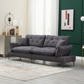 United Linen Sofaaccent Sofa Seat Sofa With Metal Feet Dark Gray Linen 3 Seat