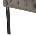 Queen&Full Sized Headboard Grey Velvet