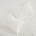 3 Piece Tufted Cotton Chenille Da Comforter Set Off White Full Queen Full Off White Cotton