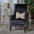 Club Chair Black Velvet