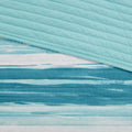 6 Piece Printed Quilt Set With Throw Pillows Aqua Full Queen Full Aqua Cotton