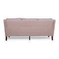 Comfy 3 Seat Sofa With Wooden Legs, Pu, For Living Room And Study Light Pink Fabric 3 Seat