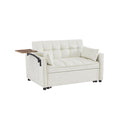 Cream White Velvet Loveseat Sofa Bed Cream White Wood Tufted Back Square Arms Foam Velvet 2 Seat