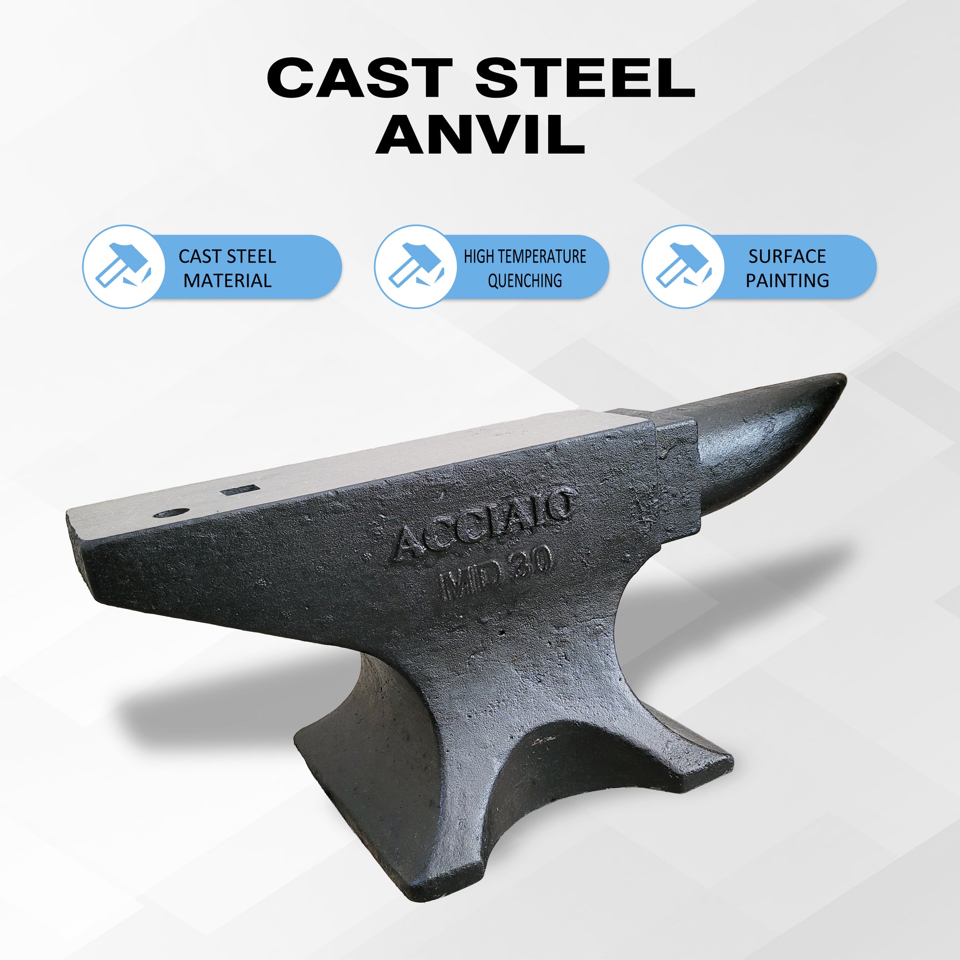 Single Horn Anvil 66Lbs Cast Steel Anvil Blacksmith For Sale Forge Tools And Equipment Anvil Rugged Round Horn Anvil Blacksmith Jewelers Metalsmith Blacksmith Tool Black Carbon Steel