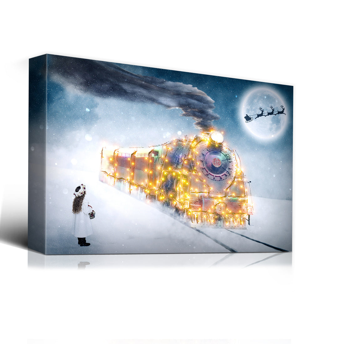 1Pcs Drop Ping Christmas Winter Wall Art Festival Paintings Decorations Party Picutres Gift Poster For Home Wall Decor Framed 3624In Thickness 1.5Inch Rectangle Framed Multicolor Christmas Oversized