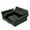 4 Seat Sofa Bed Upholstered Sofa Sleeper, Space Saving Sof Bed2 Seat Sofa With Storage Space Under Seatsall Arms And Backs Adjustabled For Ultimate Comfort Seating Green Green Polyester 4 Seat