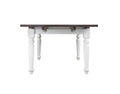 Mountina Brown And White Dining Table With Leafs Brown White Solid Wood