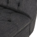 Chaise Lounge Charcoal Fabric 1 Seat