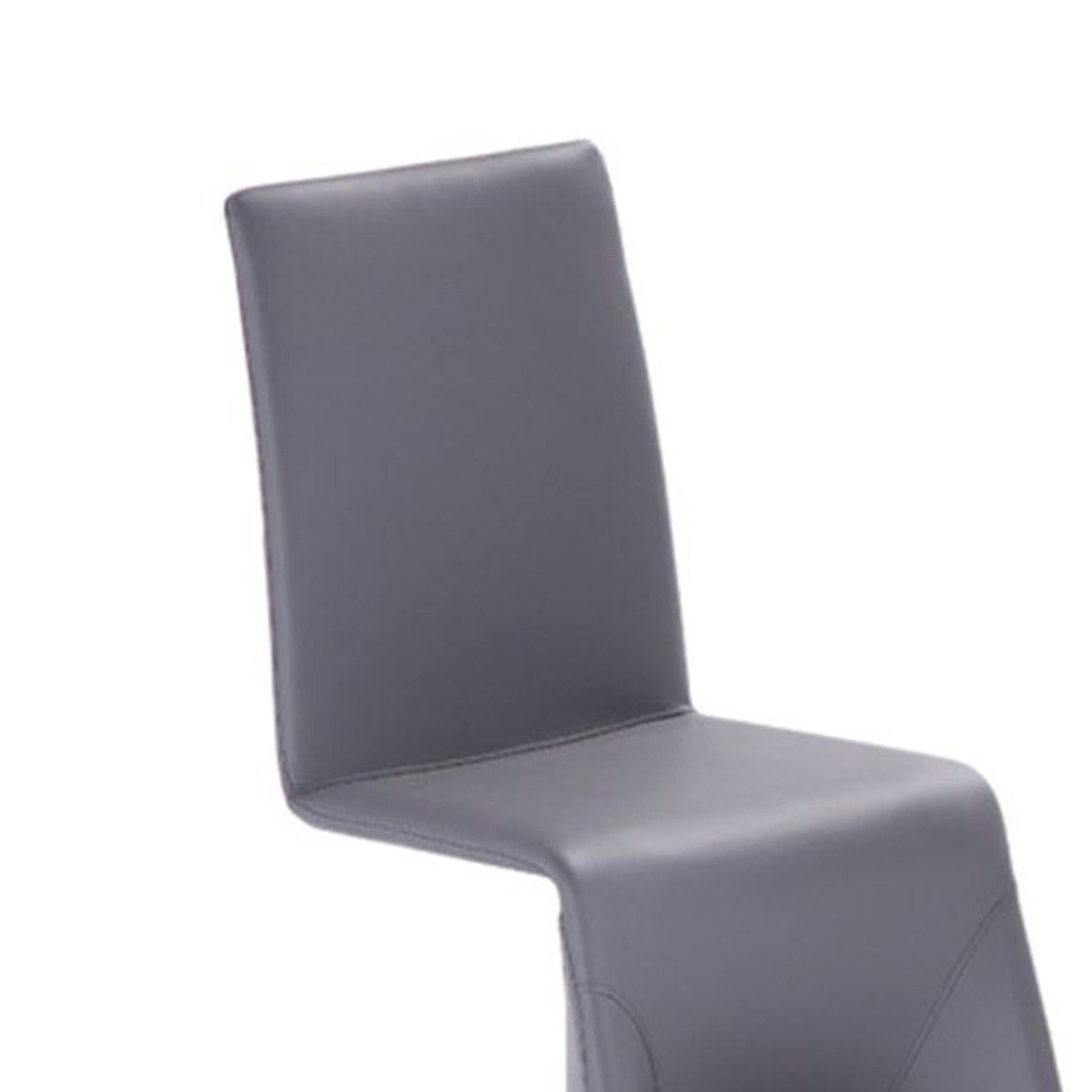 Fullyupholstered Metal Frame Dining Chair, Set Of 2, Gray Gray Fabric Metal