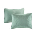 3 Piece Reversible Bedspread Set Seafoam King Cal King King Green Microfiber