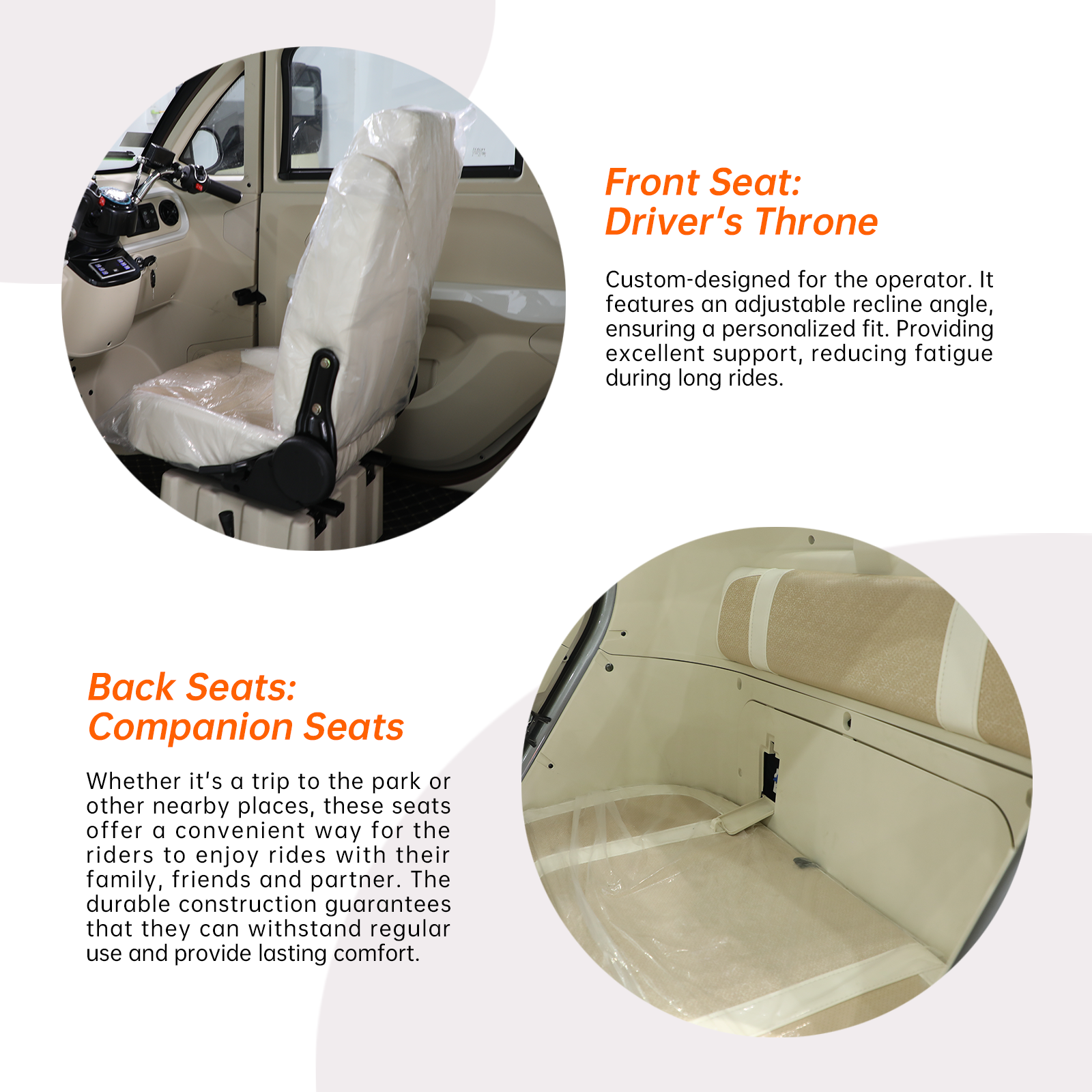 All Weather Protection: Fully Enclosed Design For Safer Travels White Silver Abs Pc
