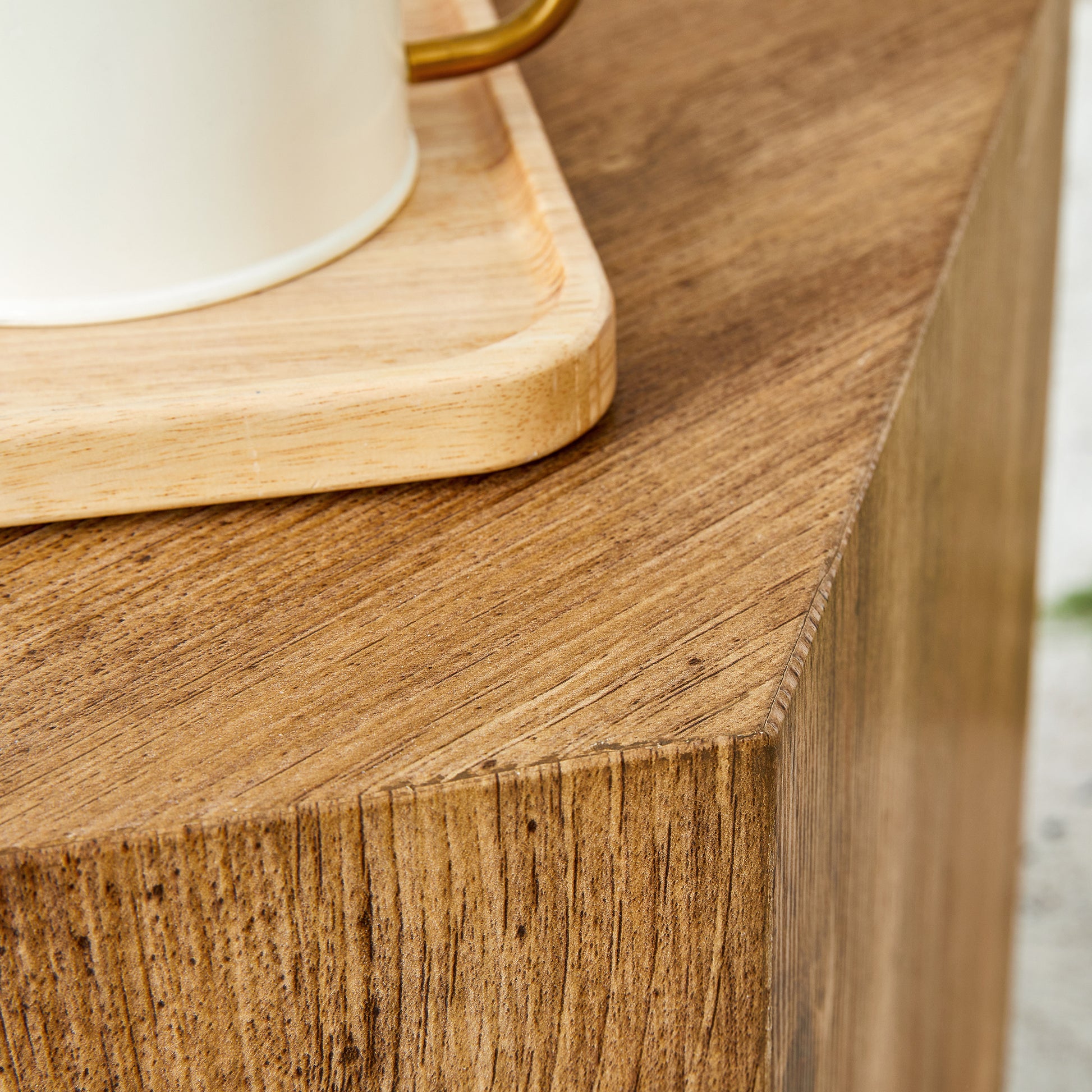 Modern Mdf Coffee Table, With Complex Texture Patterns, Style And Texture Coffee Table To Redefine Your Interior Decoration And Enhance Your Living Space, Stylish And Durable Design Wood Mdf