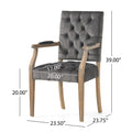 Arm Chair Charcoal Velvet