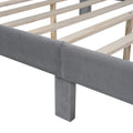 Full Size Storage Bed Velvet Upholstered Platform Bed With A Big Drawer Gray Old Sku:Wf296850Aae Full Gray Velvet