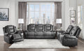 Modern Luxury Living Room Sofa Set 3Pc Reclining Sofa Loveseat Glider Reclining Chair Formal Furniture Premium Faux Leather Upholstery Comfortable Two Tone Gray Finish Dark Gray,Light Gray Faux Leather Wood Primary Living Space Luxury,Modern