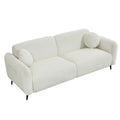 83.9''Upholstered Sofa For Living Room, Bedroom, And Apartments Beige Polyester 2 Seat
