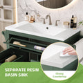 30'' Bathroom Vanity With Top Sink, Modern Bathroom Storage Cabinet With 2 Drawers And A Tip Out Drawer, Single Sink Bathroom Vanity Same As N710S130001F Green Bathroom Modern Solid Wood Mdf Resin
