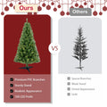 4Ft Artificial Christmas Tree Prelit With Stand,100 Warm White Led Lights,Realistic 241 Branch Tips Pvc Green Norwood Spruce Tree Easy Assembly For Indoor,Home Green Pvc