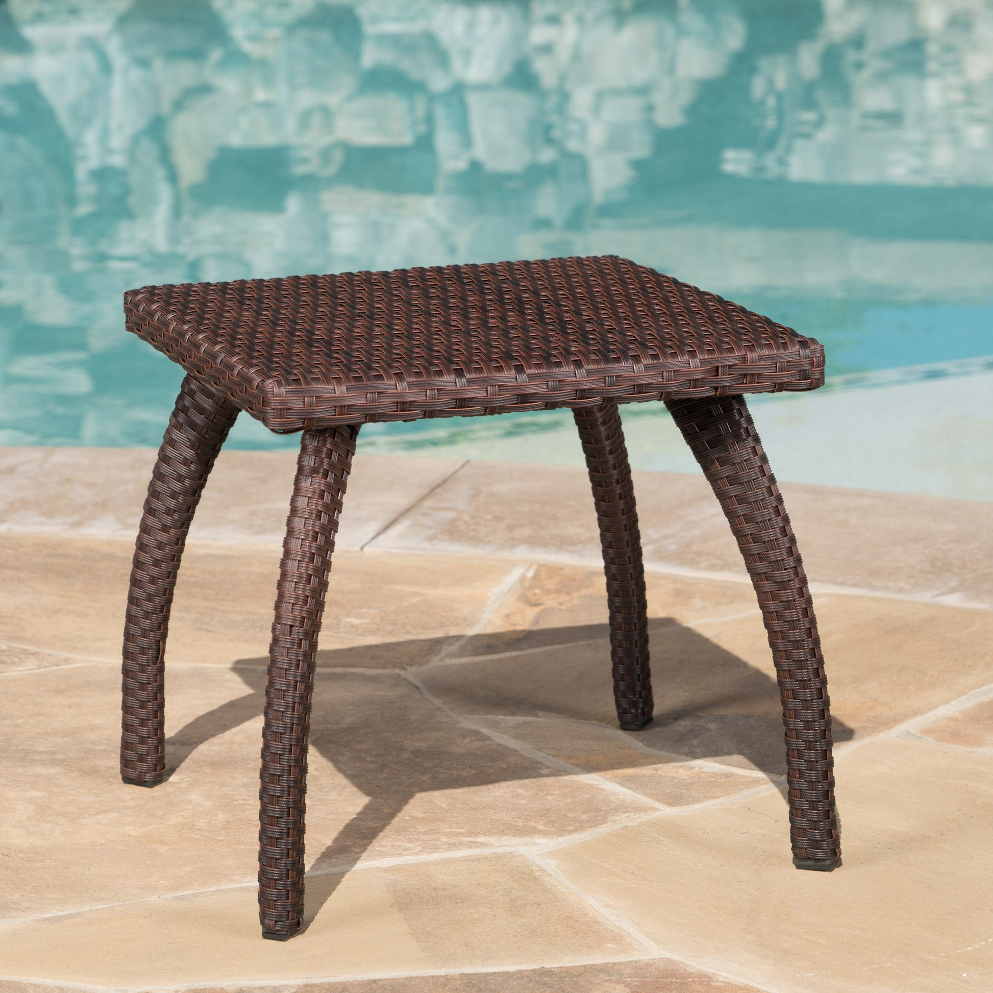 Honolulu Brown Side Table Brown Rattan