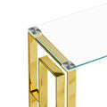 Console Table Stainless Steel Glass,Meal Side Table Golden Clear Bs 02 Golden,Transparent Primary Living Space Modern Stainless Steel