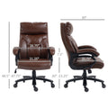 Vinsetto Heavy Duty Pu Leather Office Chair Hold Up To 400Lb, Brown Brown Pu Leather