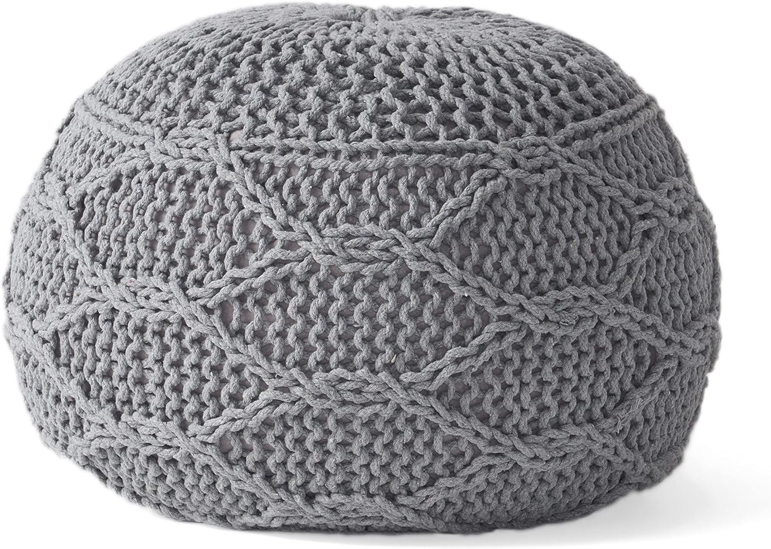 Malibu Pouf Grey Wool