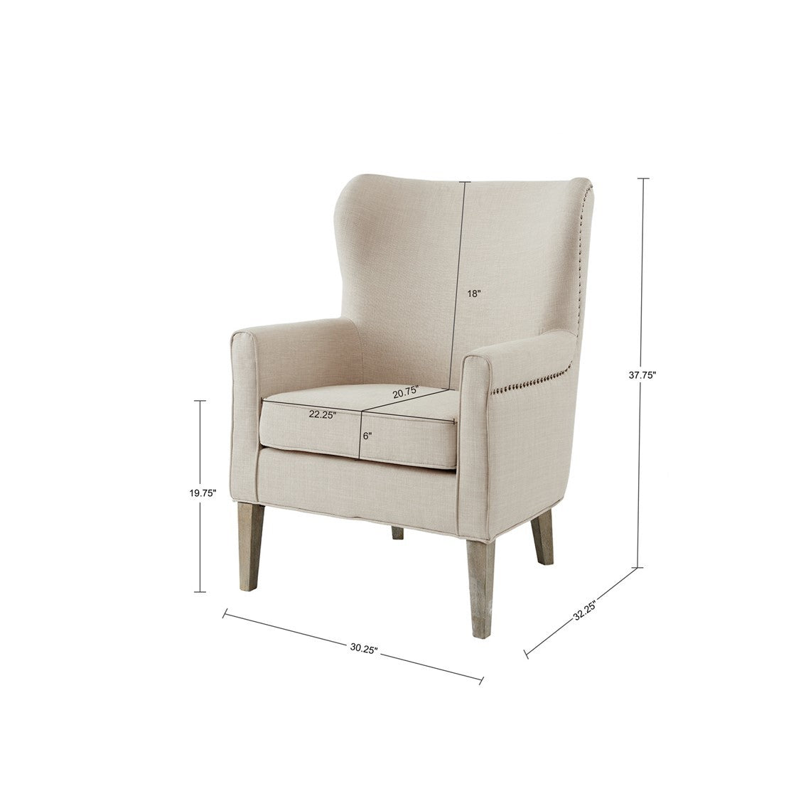 Colette Accent Chair Natural Solid Wood