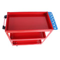 Tool Cart On Wheels, 3 Tier Rolling Mechanic Tool Cart, Heavy Duty Steel Utility Cart W Lockable Wheels, 450 Lbs Capacity Industrial Service Cart For Garage, Warehouse, Workshop Bright Red Red Abs Steel Q235