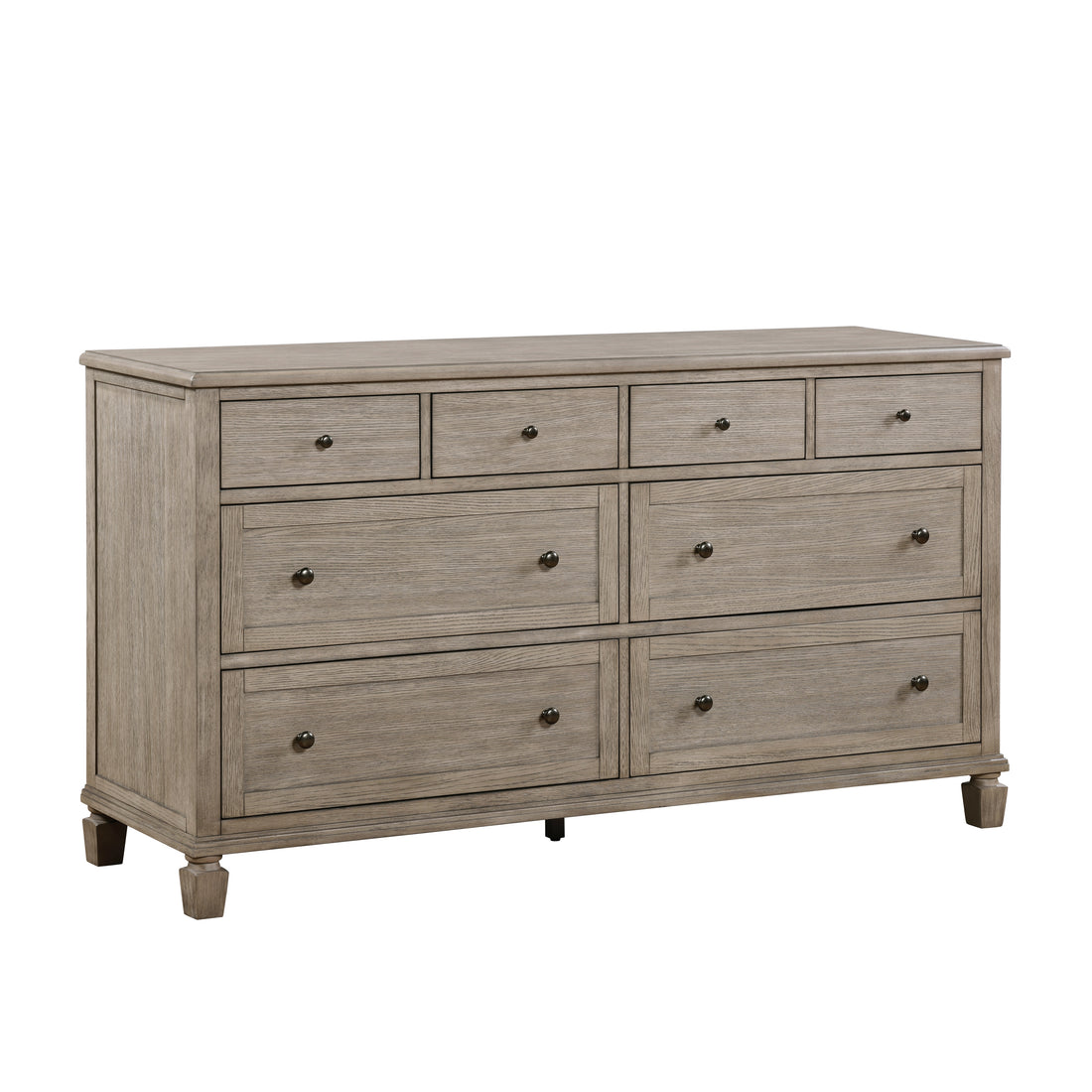 Gray Oak Finish Classic Transitional Bedroom Furniture 1Pc Dresser Of 8 Drawers Wooden Furniture Oak Bedroom Wood