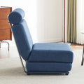 Single Sofa Chair Foldable Single Sofa Bed With Pillow,Portable Foldable Sofa Bed,Leisure Sofa Chair,Easy To Store,Made Ofand Wearable Linen Blue Modern Foam Linen