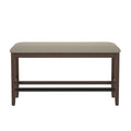 Sonnet Brown Gathering Height Bench Brown Foam Solid Wood