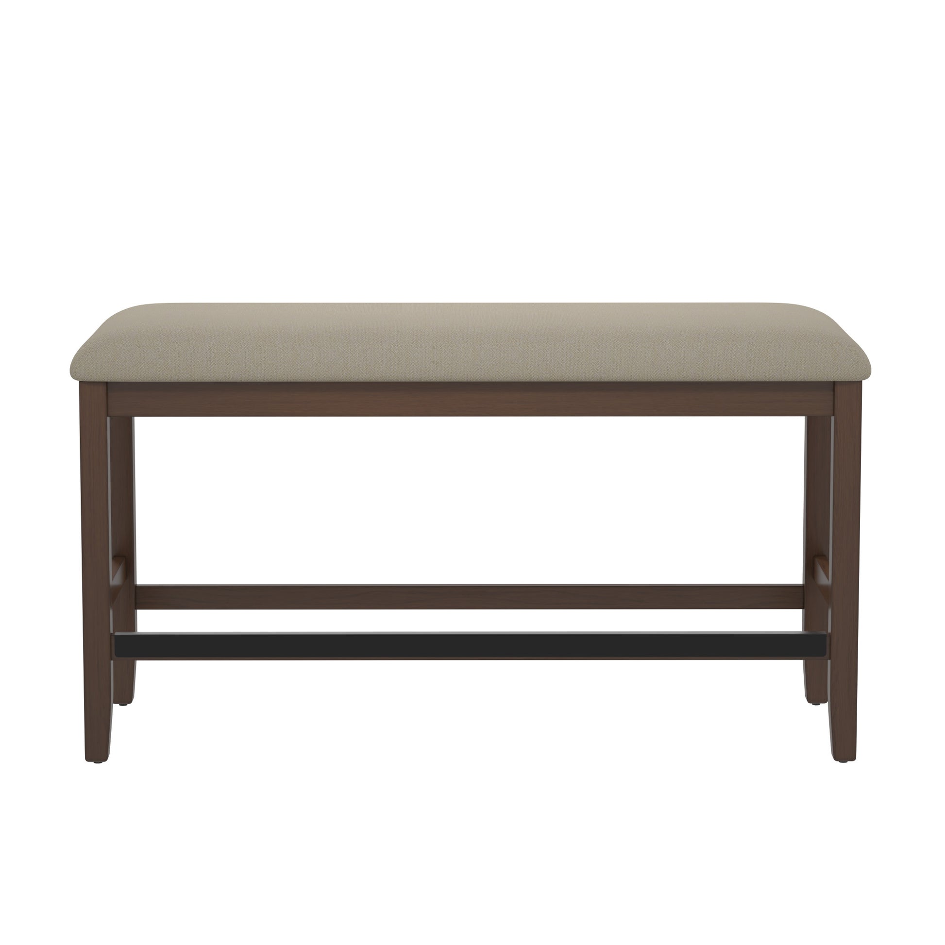 Sonnet Brown Gathering Height Bench Brown Foam Solid Wood