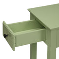 Light Green Accent Table With Bottom Shelf Light Green Primary Living Space Transitional Drawers Rectangular Wood