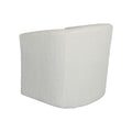 Teddy Velvet Swivel Chair, White, No Installation Required White Teddy