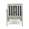 Perla Right Armchair, Grey Dark Gray Acacia Wood